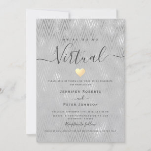 Silver Virtual Wedding Invitation