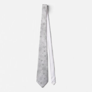 Silver w/Snowflakes Silky Mens' Neck Tie