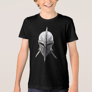Silver Warrior Helmet – Modern Minimalist Armour Tri-Blend Shirt