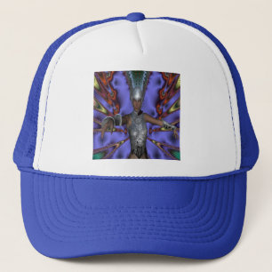 Silver warrior trucker hat