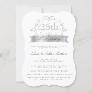 Silver Wedding 25th Anniversary Invite