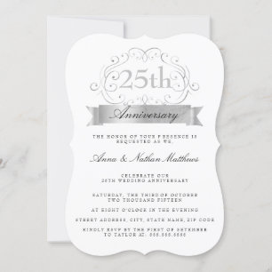 Silver Wedding 25th Anniversary Invite