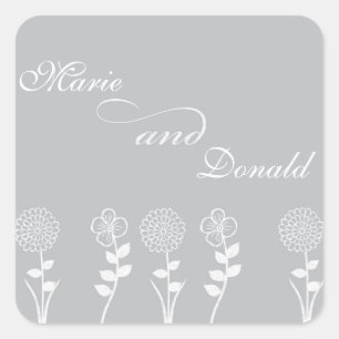 Silver Wedding and Anniversary Stickers Template