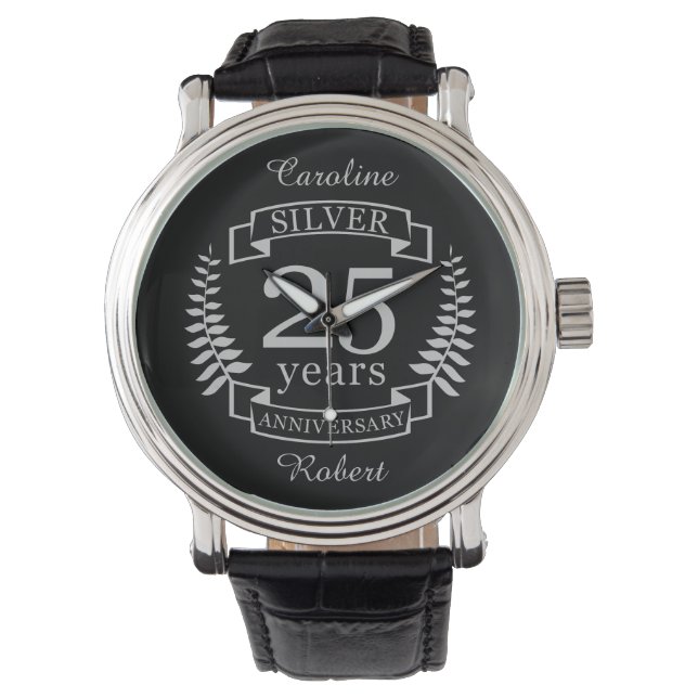 Silver wedding anniversary 25 years watch (Front)