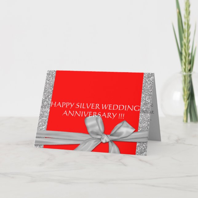 SILVER WEDDING ANNIVERSARY CARD (Front)
