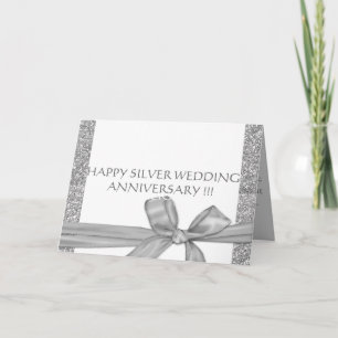 SILVER WEDDING ANNIVERSARY CARD