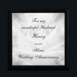 Silver Wedding Anniversary Gift Box<br><div class="desc">Silver Wedding Anniversary gift box for my Husband.  Theme - 25th anniversary stylish elegant Gift Box.</div>