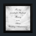 Silver Wedding Anniversary Gift Box<br><div class="desc">Silver Wedding Anniversary gift box for my Husband.  Theme - 25th anniversary stylish elegant Gift Box.</div>