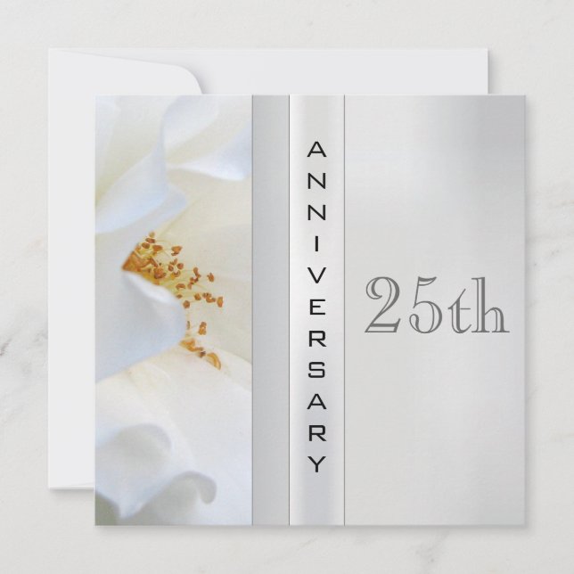 Silver Wedding Anniversary Invitation (Front)