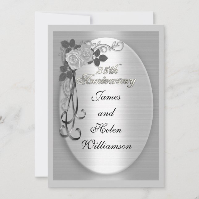 Silver wedding anniversary Invitation (Front)