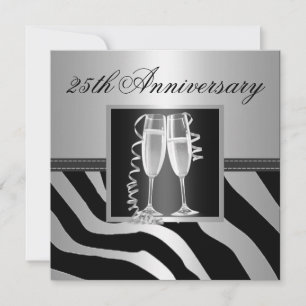 Silver Wedding Anniversary Invitation