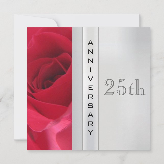 Silver Wedding Anniversary Invitation (Front)