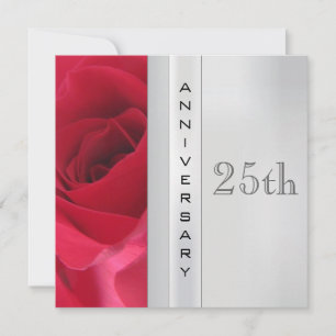 Silver Wedding Anniversary Invitation