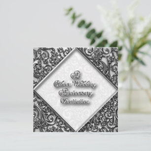 Silver Wedding Anniversary Invitation