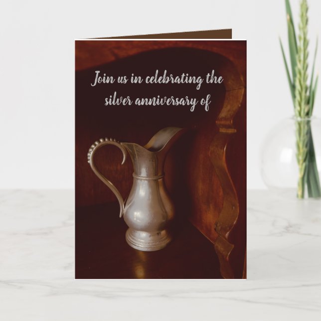 Silver wedding anniversary invite 25th invitation (Front)