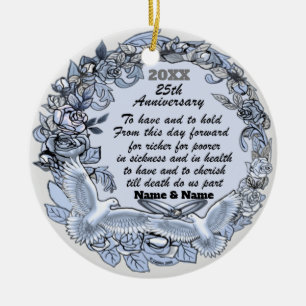 Silver Wedding Anniversary ornament