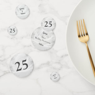 Silver Wedding Anniversary Table Confetti