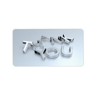 Silver Wedding Anniversary Thank You Labels