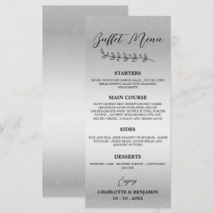 Silver Wedding Buffet Menu