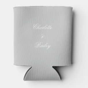 Silver Wedding Can Cooler
