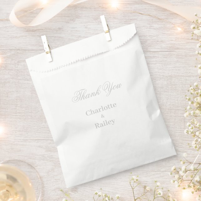 Silver Wedding Favour Bags (Clipped)