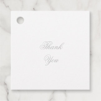 Silver Wedding Favour Tags