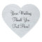Silver Wedding Favour Thank You Sticker