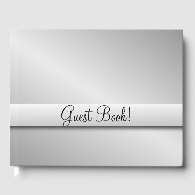 Silver Wedding Guest Book (Front)
