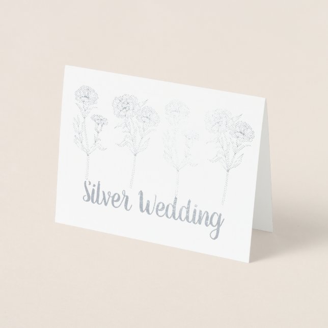 Silver Wedding Invitation (Front)