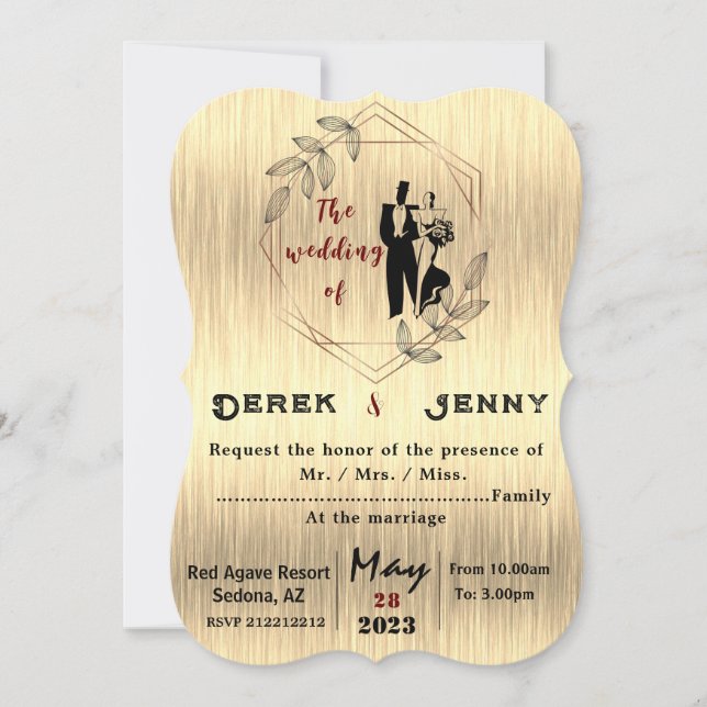 Silver Wedding Invitation (Front)
