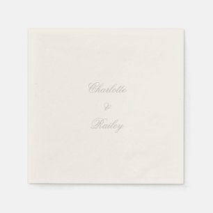 Silver Wedding Napkin