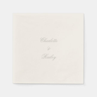 Silver Wedding Napkin