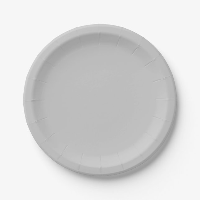 Silver Wedding Paper Plate (Front)