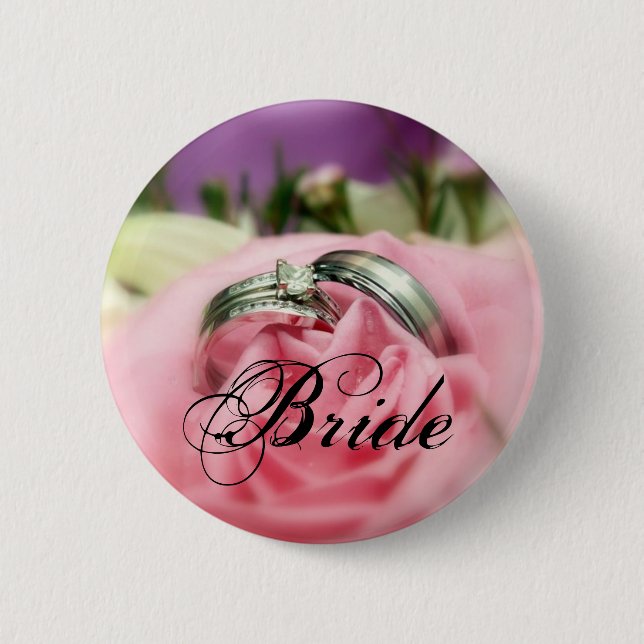 silver wedding rings button (Front)