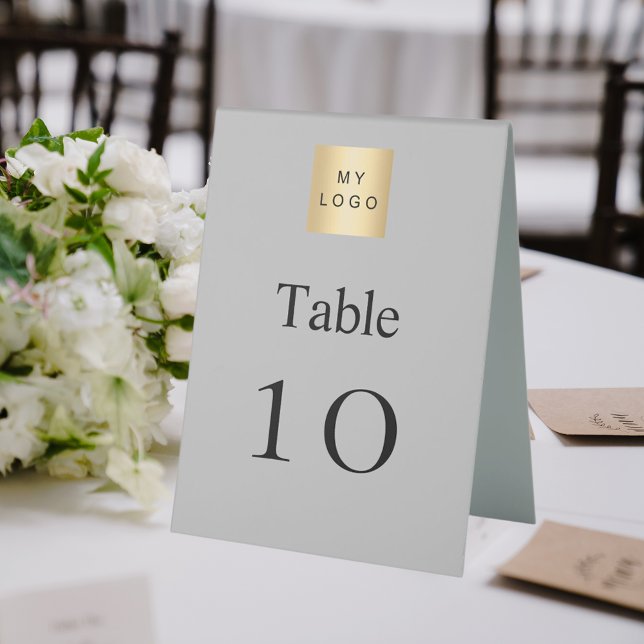 silver white business logo table number (Creator Uploaded)