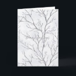 Silver White Christmas Winter Trees Card<br><div class="desc">Silver White Christmas Winter Trees</div>