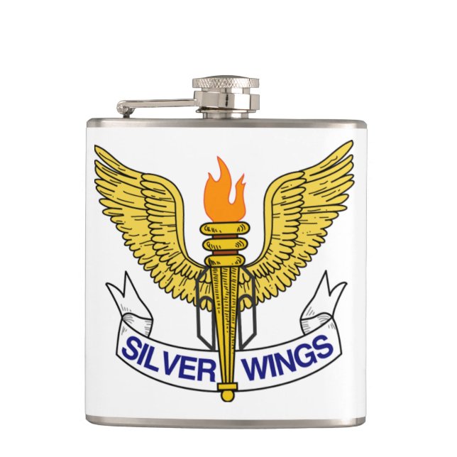Silver Wings Flask (Front)