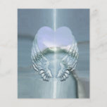 Silver Wings Wrapped Around a Heart Flyer<br><div class="desc">Silver wings wrapped around a heart design with a background of silvery clouds. Makes a nice design for anniversaries,  weddings and valentines day.</div>