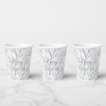 Silver Winter Trees Christmas Paper Cups<br><div class="desc">Silver Winter Trees Christmas</div>