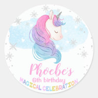 Silver Winter Unicorn Birthday