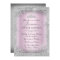 Silver Winter Wonderland Pink Sweet 16 Invitation