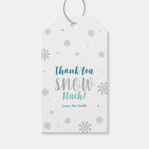 Silver Winter Wonderland Thank you snow much Gift Tags