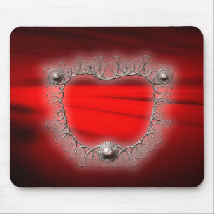 Silver Wireframe Mandelbrot Fractal Mouse Mat