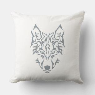 Silver Wolf Spirit Animal Cushion