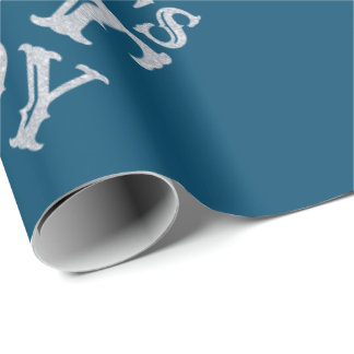 Silver World's Best Daddy Father's Day Glitter Wrapping Paper