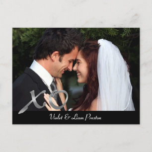 Silver XO's Photo Thank You Postcard