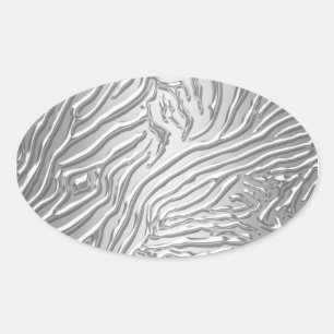 Silver Zebra Party Favour Label Envelope Seal Stic