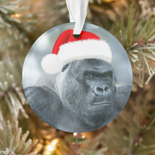 Silverback as the Christmas Grouch Ornament