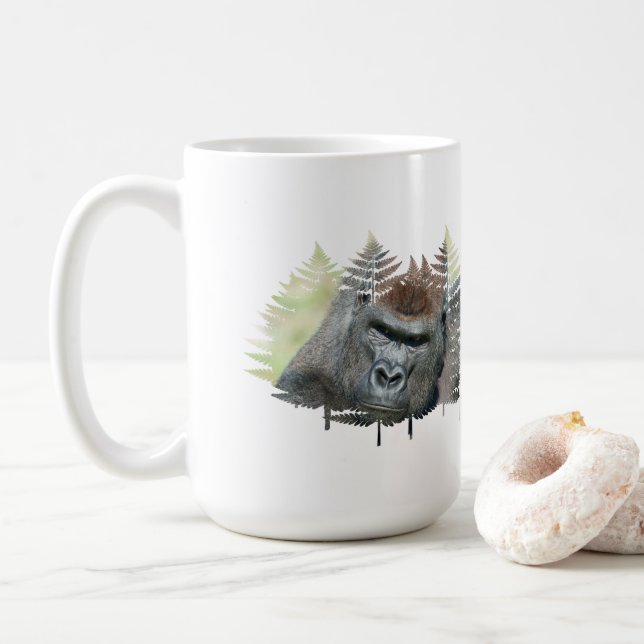 Silverback Emerging from the Trees Coffee Mug (With Donut)