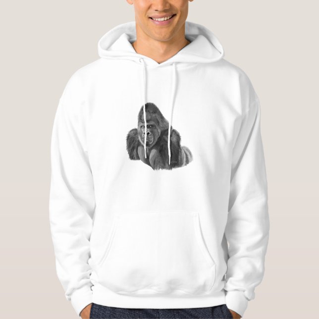 Silverback Gorilla Hoodie ゴリラのパーカー (Front)